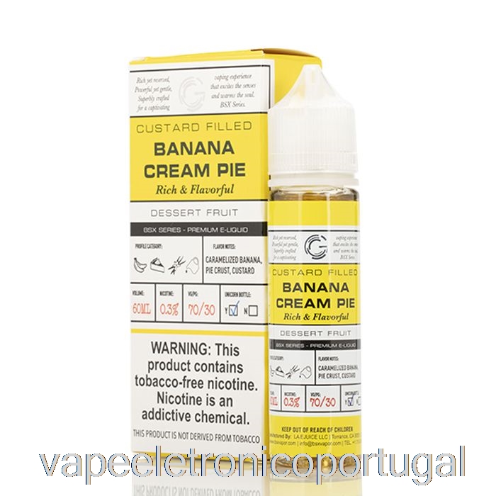 Torta De Creme De Banana Vape Eletrônico - Série Bsx - 60ml 0mg